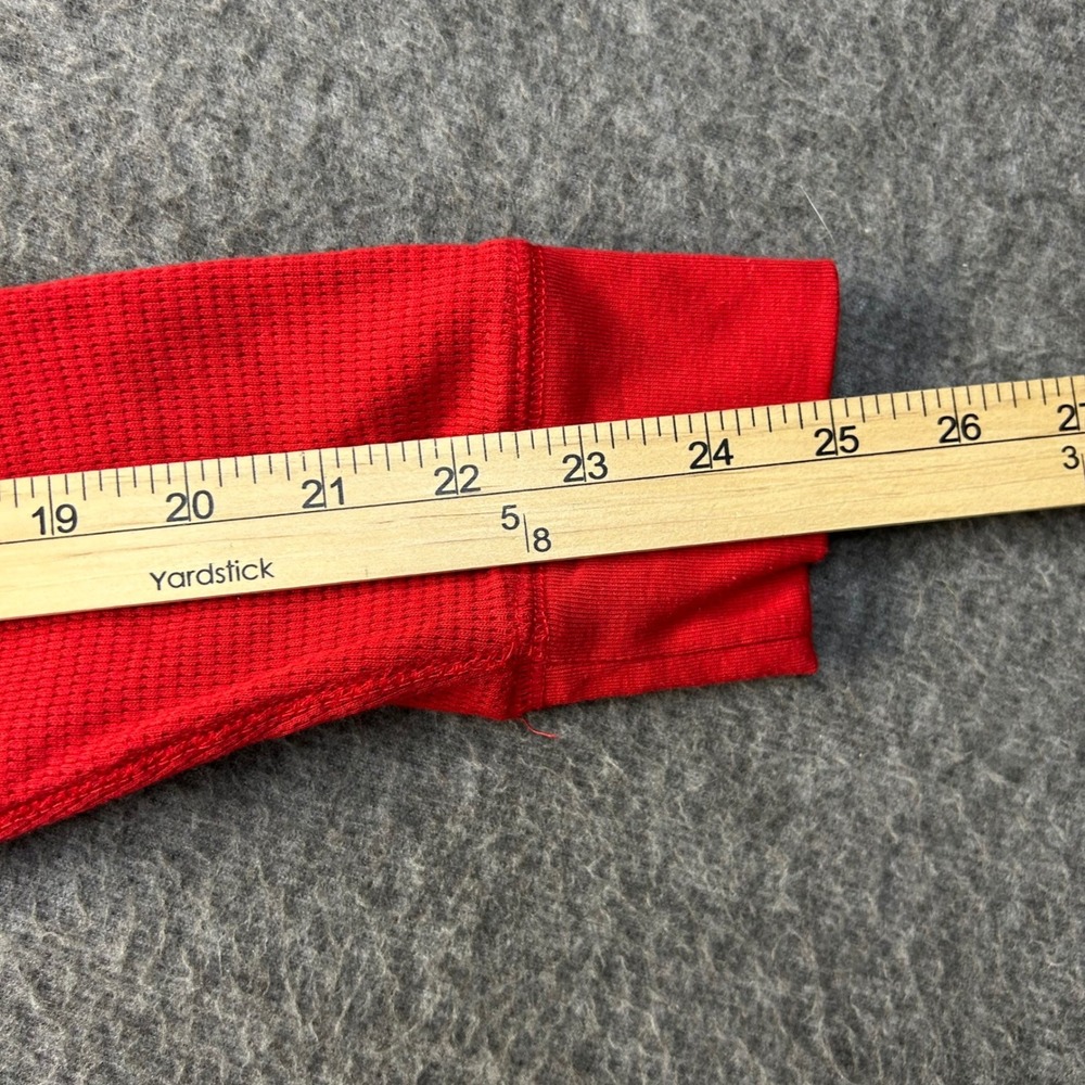 Polo Ralph Lauren Mens Red Waffle Knit Thermal Long Sleeve Sleep Shirt Size L - Picture 10 of 10